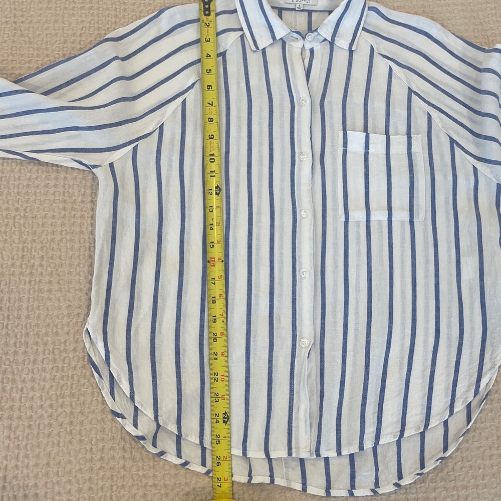 Z Supply Striped Blouse Size S - Picture 6 of 8